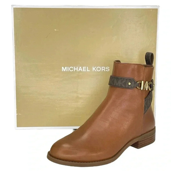 Michael Kors Farrah Saddle Leather Womens Ankle Boots Size 5M - Picture 12 of 13